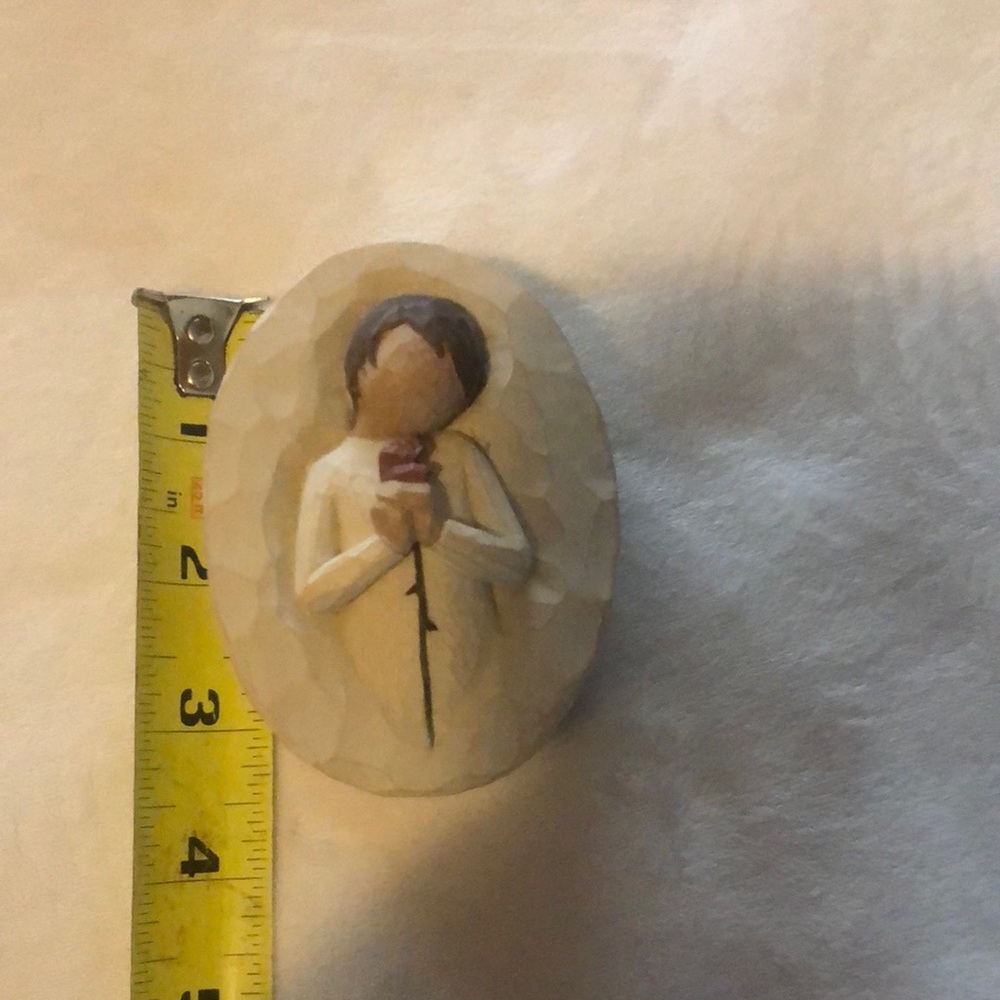 Willow Tree Angel Figurine in Cream, Brown, Pink